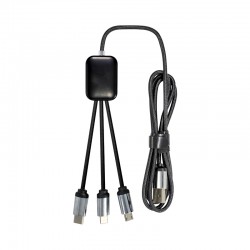 USB Hubs & Cables - Fierra 3n1 Light Up Charge Cable - 1.0 metre