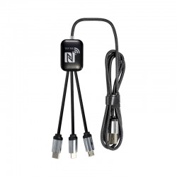 USB Hubs & Cables - Fierra 3n1 Light Up Charge Cable - 1.0 metre