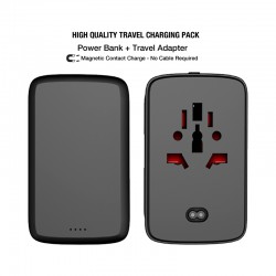 Travel Accessories - Lazio Travel Adaptor & Power Bank - 4000 mAh