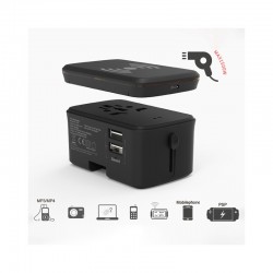 Phone & Tablet Chargers - Portici Travel Adaptor with Fast Wireless Charger