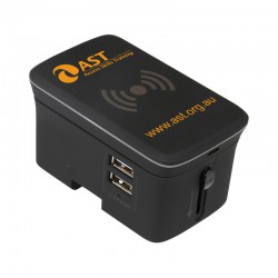Phone & Tablet Chargers - Portici Travel Adaptor with Fast Wireless Charger