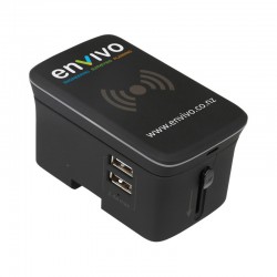 Phone & Tablet Chargers - Portici Travel Adaptor with Fast Wireless Charger