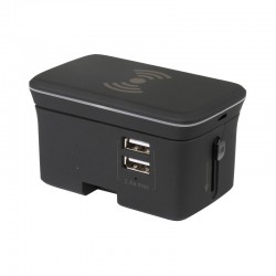 Phone & Tablet Chargers - Portici Travel Adaptor with Fast Wireless Charger