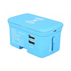 Phone & Tablet Chargers - Portici Travel Adaptor with Fast Wireless Charger