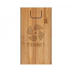 Phone & Tablet Chargers - Jaegers Bamboo Wireless Power Bank - 5000 mAh