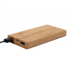 Phone & Tablet Chargers - Jaegers Bamboo Wireless Power Bank - 5000 mAh