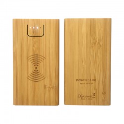 Phone & Tablet Chargers - Jaegers Bamboo Wireless Power Bank - 5000 mAh