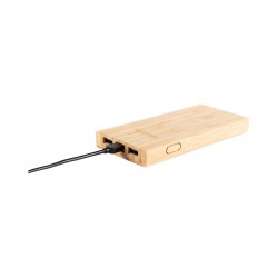Custom Printed Lanyards - Mills Bamboo Power Bank - 10000 mAh