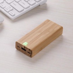 Custom Printed Lanyards - Luton Bamboo Power Bank - 10000 mAh