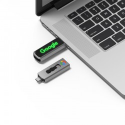Wired & Bluetooth Headphones - Clyde LED Type-C Flash Drive 8GB - 64GB (USB2.0)
