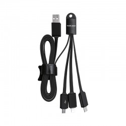 USB Hubs & Cables - Parma 3n1 Light Up Charge Cable - 15 cm