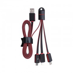 USB Hubs & Cables - Parma 3n1 Light Up Charge Cable - 15 cm