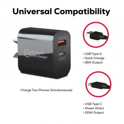 Phone & Tablet Chargers - Alba 20W Quick Charge 3.0 Wall Charger