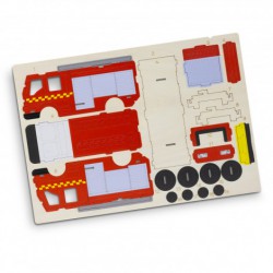 Executive Games - BRANDCRAFT Fire Truck Wooden Model