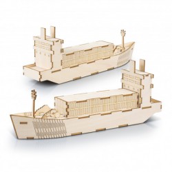 Executive Games - BRANDCRAFT Cargo Ship Wooden Model