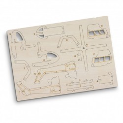 Executive Games - BRANDCRAFT Helicopter Wooden Model