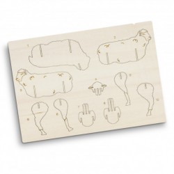 Executive Games - BRANDCRAFT Sheep Wooden Model