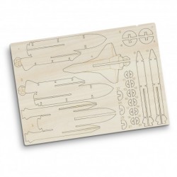 Executive Games - BRANDCRAFT Rocket Ship Wooden Model
