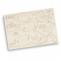 Executive Games - BRANDCRAFT Triceratops Wooden Model