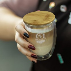 Reusable Coffee Cups - Glass - NATURA Azzurra Glass Cup - 350ml