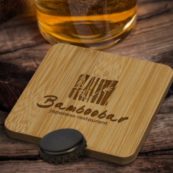 Coasters - Bamboo Bottle Opener Coaster - Square