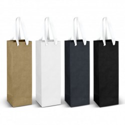 Paper Bags - Wine Ribbon Handle Paper Bag