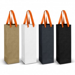 Paper Bags - Wine Ribbon Handle Paper Bag