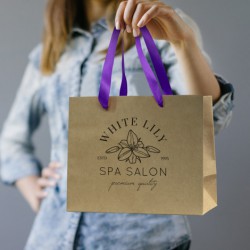 Paper Bags - Medium Ribbon Handle Paper Bag