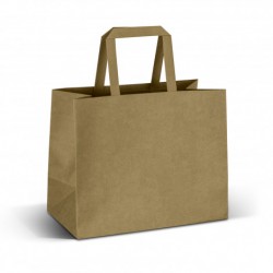 Paper Bags - Medium Flat Handle Paper Bag Landscape