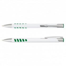 Metal Promotional Pens - Panama Grip Pen Metal - White Barrel