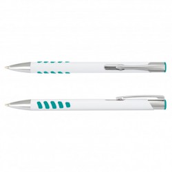 Metal Promotional Pens - Panama Grip Pen Metal - White Barrel