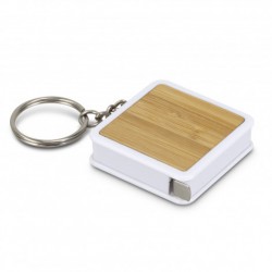Printed Tape Measures - Bamboo Tape Measure Key Ring