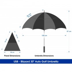 Corporate Umbrellas - Blizzard 30 Auto Golf Umbrella