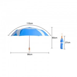 Custom Made Umbrellas - Custom Made RPET Lightweight Umbrella with Wooden Handle