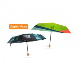 Custom Made Umbrellas - Triple folding RPET umbrella - auto open and close