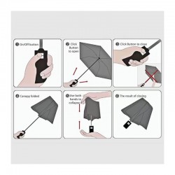 Custom Made Umbrellas - Triple folding RPET umbrella - auto open and close