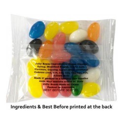 25g Jelly Beans Packed in Cello Bags with Sticker
