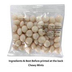 50g Chewy Mints Bulk Pack Packed in Cello Bags