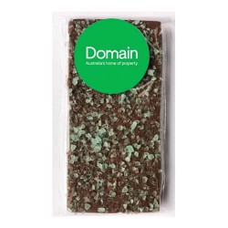 100g Premium Milk Chocolate Peppermint Crystal Bar Packed in Cello Bags