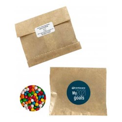50g Chewy Fruits Packed in Kraft Paper Bag