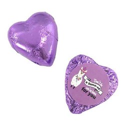 7g Chocolate Heart Wrapped Packed in Foil - Australian made
