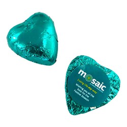 7g Chocolate Heart Wrapped Packed in Foil - Australian made