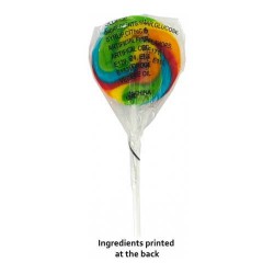 16-20g Multi-Coloured Candy Lollipops With Sticker
