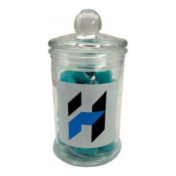 100g Personalised Rock Candy Packed in Small Apothecary Jars