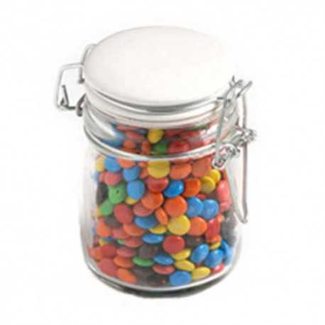 160g M&Ms Packed in Glass Clip Lock Jars