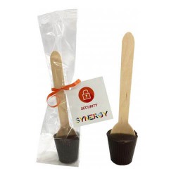 50g Chocolate Spoon Packed in Cello Bags with Header board 
