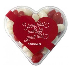 50g Jelly Beans Packed in Acrylic Hearts