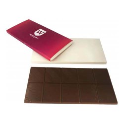 100g Chocolate Bar silver foil Packed in Glosy White Box
