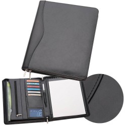 Leather Zip Compendiums - A4 Cowhide Leather Compendium
