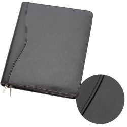 Leather Zip Compendiums - A4 Cowhide Leather Compendium